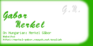 gabor merkel business card